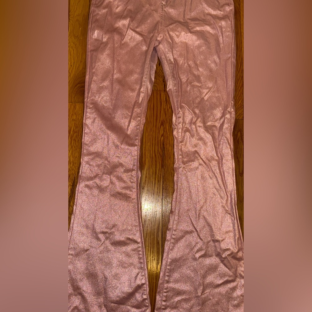 Edikted Luna Faux Leather Flare Jeans XL - Picture 5 of 11